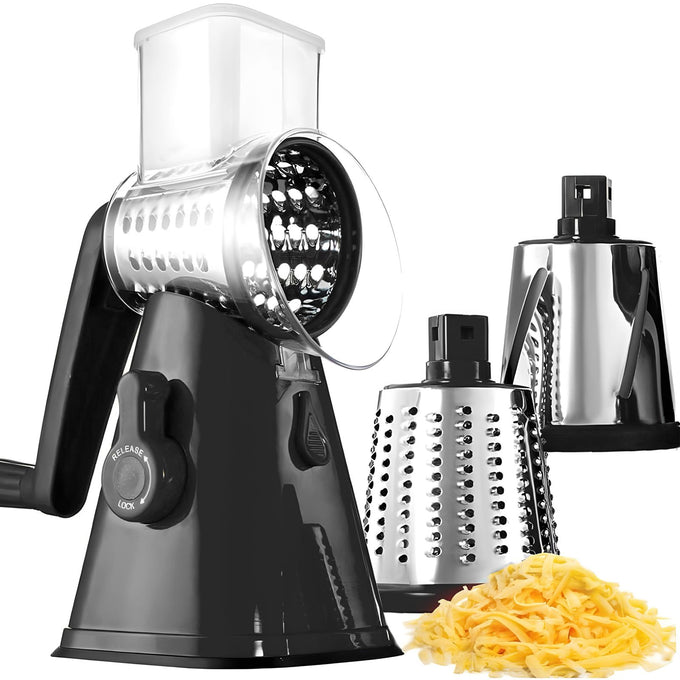 Nutrislicer 3-in-1 rotating mandoline and grater with shredded cheese